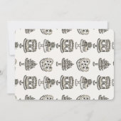 ベージュスイーツ16ハートコケットさくらんぼケーキ誕生日 招待状 (裏面)