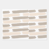 ベージュスイ絵を描プのシープ ラッピングペーパーシート (正面)