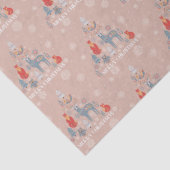 ベージュスカンジナビアのトナカイの木の動物のスノーフレーク 薄葉紙 (詳細)