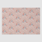 ベージュスカンジナビアのトナカイの木の動物のスノーフレーク 薄葉紙 (正面)