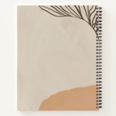 ベージュスケッチブックミニマルなモノグラム名イニシャル ノートブック (裏面)