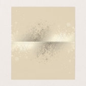 ベージュスタイリッシュと金ゴールドの雪片| 座席表 名刺 (内部フラット)