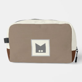 ベージュスタイリッシュブラウンアクセサリー化粧トイレバッグ ドップキット