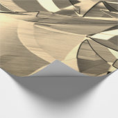 ベージュストライプの背景の色調のベージュ ラッピングペーパー (角)