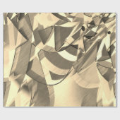 ベージュストライプの背景の色調のベージュ ラッピングペーパー (フラット)