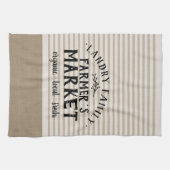 ベージュストライプカスタムファーマーズマーケット |農家 キッチンタオル (横)
