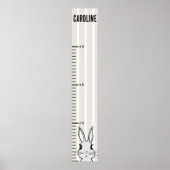 ベージュストライプバンニーラビット成長図 ポスター (正面)