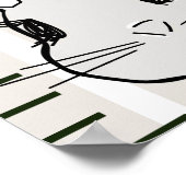 ベージュストライプバンニーラビット成長図 ポスター (角)