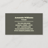 ベージュストライプレトロスタイル 名刺 (裏面)