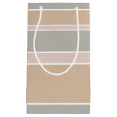 ベージュストライプ スモールペーパーバッグ (正面)