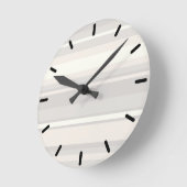 ベージュストライプ ラウンド壁時計 (傾斜)