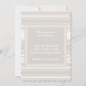 ベージュストライプ 招待状 (裏面)
