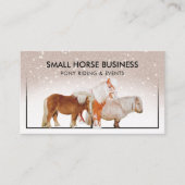 ベージュストーン小型乗馬飼育ポニー 名刺 (正面)