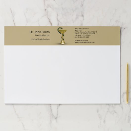 ベージュスネークメディカルボウル衛生金ゴールドカドゥセウス ペーパーパッド (インサイチュ)