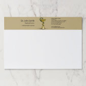 ベージュスネークメディカルボウル衛生金ゴールドカドゥセウス ペーパーパッド (正面)