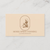 ベージュスプレータンウーマンボホ体スキンケア 名刺 (正面)