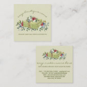 ベージュソープブティックグリーン伝統的 スクエア名刺 (正面/裏面)