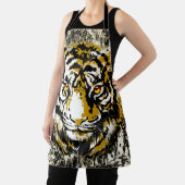 ベージュタイガーエプロン – ベージュタイガーヘッドスケッチ エプロン (インサイチュ)