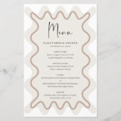 ベージュタイペ波縁ど形メニュー (正面)