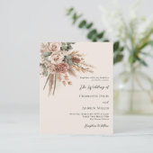 ベージュタウペバラスパンパスグラス結婚式招待状 (スタンド正面)