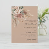 ベージュタウペバラパンパスグリーンリー結婚ラグジュアリーズ 招待状 (スタンド正面)