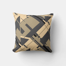 ベージュタウペブラックチャコージャン傾斜抽象芸術アート クッション