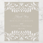 ベージュタラベラタイルスペインのスタイルフィエスタ結婚ーズ ワインラベル (シングルラベル)