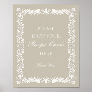 ベージュタラベラタイルスペインの共有アレシピブライダル ポスター