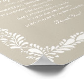 ベージュタラベラタイルタイムカプセル誕生日ゲーム ポスター (角)