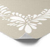 ベージュタラベラタイルフィエスタベビーシャワーウェルカム ポスター (角)