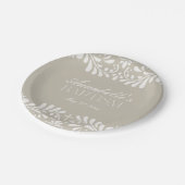 ベージュタラベラタイルフィスペインのエスタバプテスマ ペーパープレート (アングル)