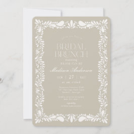 ベージュタラベラタイルフィスペインのエスタブライダルブランチ 招待状
