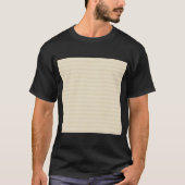 ベージュタン色のストライプパターン Tシャツ (正面)