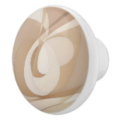 ベージュダイナミック抽象芸術型枠 セラミックノブ (右)