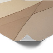 ベージュダイナミック抽象芸術型枠 ポスター (角)