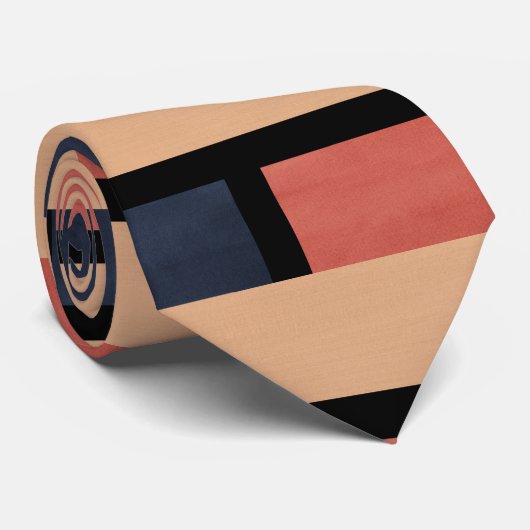 ベージュダスティピーチブルーモダン ネクタイ (ロール)