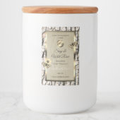 ベージュツリーバーク金ゴールドフレーム製品ラベル追加ロゴ フードラベル (正面)