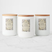 ベージュツリーバーク金ゴールドフレーム製品ラベル追加ロゴ フードラベル (ボトル)