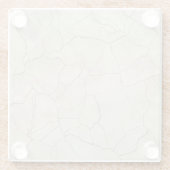 ベージュテクスチャの背景のクラック ガラスコースター (裏面)