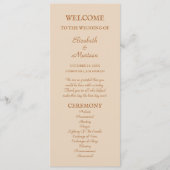 ベージュテラ素朴コッタオータム結婚式 プログラム (正面)