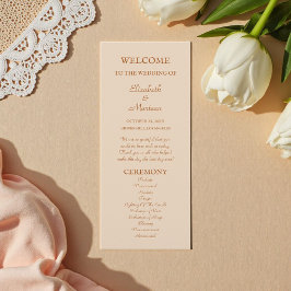 ベージュテラ素朴コッタオータム結婚式 プログラム