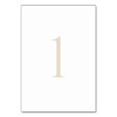 ベージュテーブル番号 テーブルナンバー (正面)