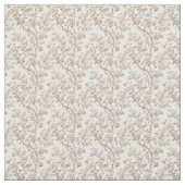 ベージュトイレバラと曲線の枝 ファブリック (見本)