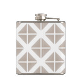 ベージュトレンディー三角形パターン フラスク (裏面)