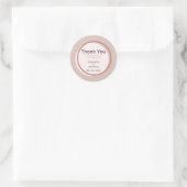 ベージュドットと円結婚のステッカー ラウンドシール (バッグ)