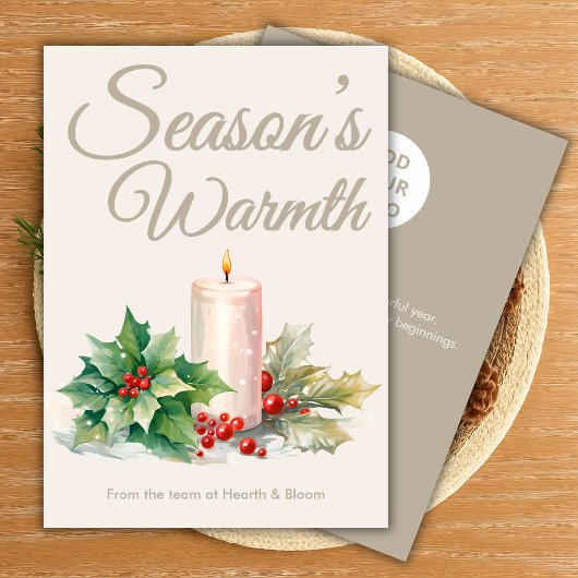 ベージュニュートラルホリデーカード シーズンカード