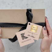 ベージュネーム事業ロゴQRコードつるラベル フェイバータグ