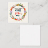ベージュハッピーマザーズデイカード ノートカード (正面/裏面)