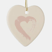ベージュハートオーナメント セラミックオーナメント (右)