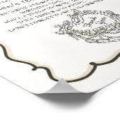 ベージュハートコケットケーキ誕生日タイムカプセル ポスター (角)